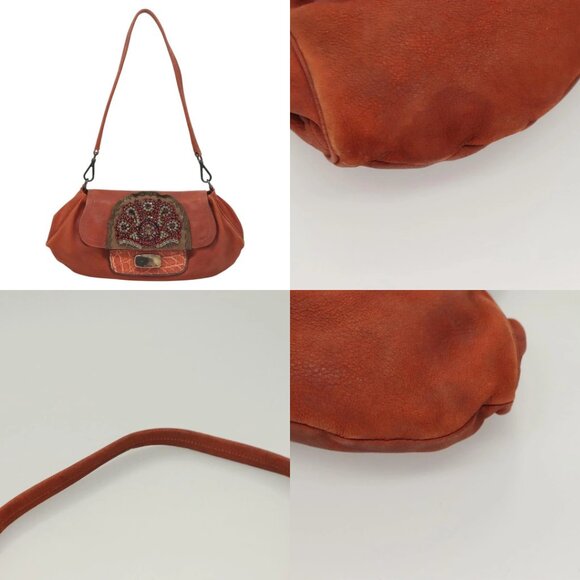 PRADA Shoulder Bag Leather Red Auth KD264 - Picture 14 of 15